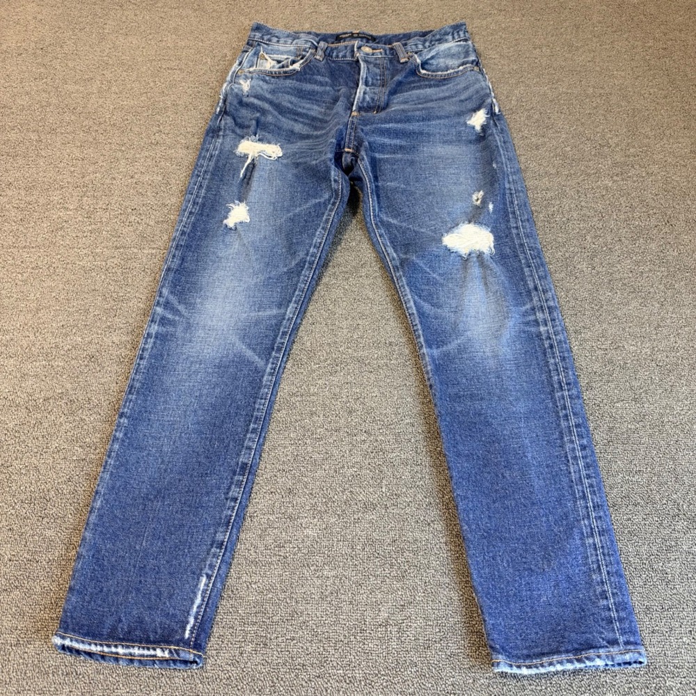 Moussy Vintage Barneys New York Distressed Straight Jeans Size 26 Made in Japan